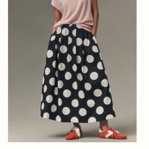 NWT Maeve Cotton Poplin Midi Skirt
